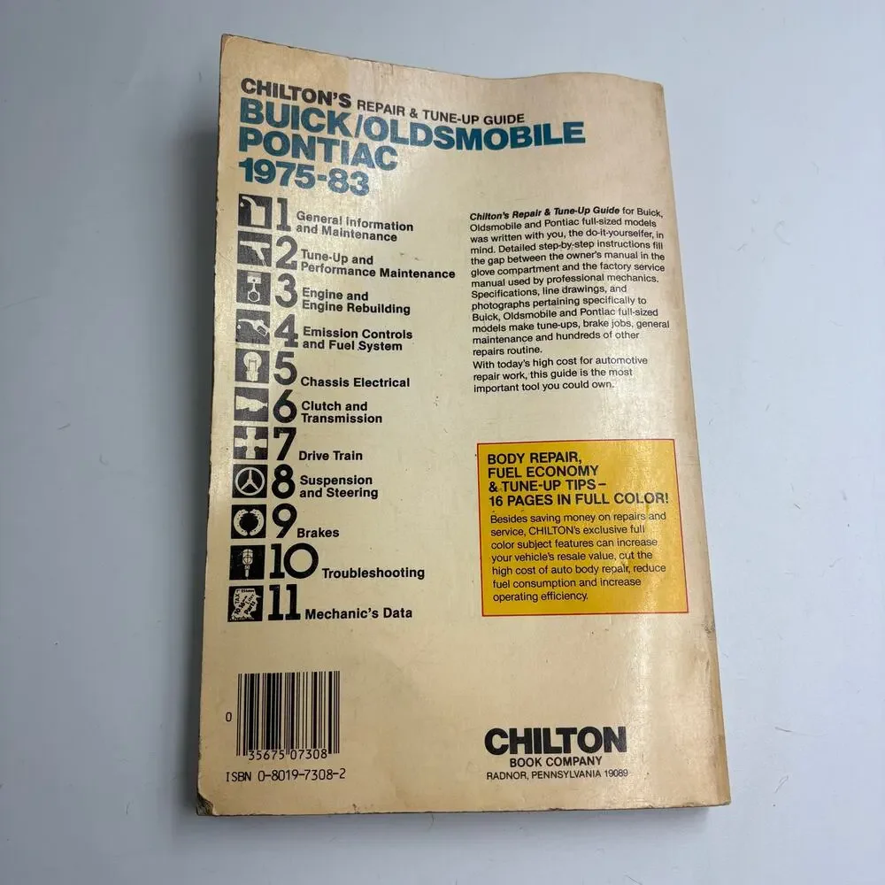 Chilton's Buick Oldsmobile Pontiac 1975-1983 Repair & Tune-Up Manual